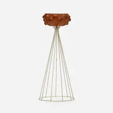 David Cressey, Rare planter on stand, c. 1965, stoneware, enameled steel