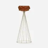 David Cressey, Rare planter on stand, c. 1965, stoneware, enameled steel