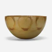 Low planter by David Cressey, c. 1965, glazed stoneware, sold Apr 2024