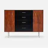 Craig Ellwood, Custom cabinet from the Ellwood Residence, Los Angeles, c. 1955, rosewood, laminate, aluminum