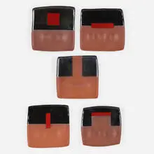 Rick Yoshimoto, Collection of five plates, 2015, glazed earthenware