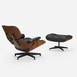 Charles and Ray Eames, 670 lounge chair and 671 ottoman, rosewood, leather, enameled and brushed aluminum