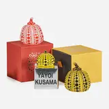 Yayoi Kusama, Three Pumpkins (Red and Yellow)