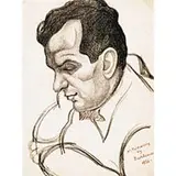 David Burliuk, Portait of N. Vassiev, 1930, pencil and ink on paper