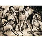 Basil Hawkins, Untitled (Throwing Dice), lithograph on paper