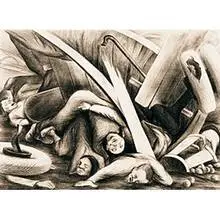 Chet La More, After the Harvest, lithograph on paper