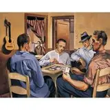 Edmund Quincy, Card Players, oil on canvas