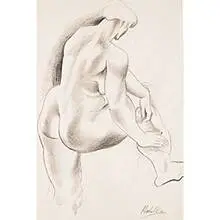 Jan Matulka, Nude, c. 1930, graphite on paper