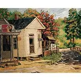 Jack Meuller, Untitled (Small Town Near Oxford), oil on canvas