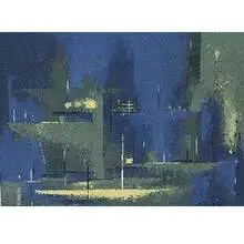 George Miller, Untitled (Pair of Night Scenes), each gouache on paper
