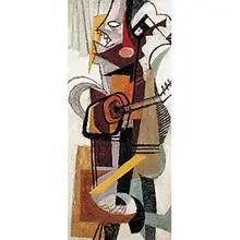 Arthur Helwig, Untitled (Abstract Musician), c. 1940, oil on board