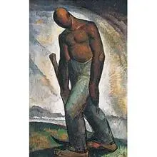 Iver Rose, Untitled (Worker), c. 1935, oil on artist board