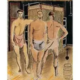 Oronzo Vito Gasparo, Gym Locker Room, 1939, watercolor and ink on paper