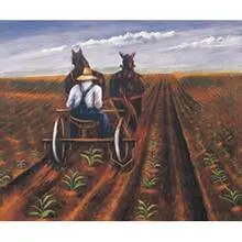 Santos Zingale, Spring Plowing, oil on canvas