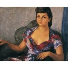 Constantine Pougialis, Untitled (Portrait), c. 1930, oil on canvas