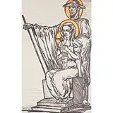 Allan Crite, Holy Family, ink on paper