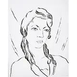 Emil Armin, Untitled (Portrait), ink on paper