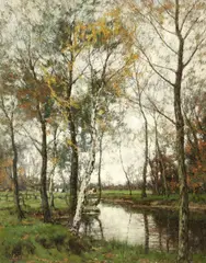Arnold Marc Gorter, Cows near the Vordense beek, oil on canvas