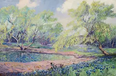 Franz Strahalm, The Blue Bonnets, 1926, oil on canvas