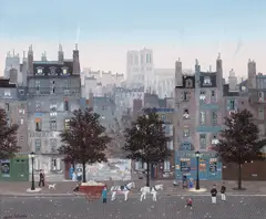 Michel Delacroix, Quelle heure est-il?, oil on canvas