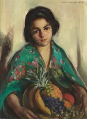 John Hubbard Rich, A Mexican Girl, oil on canvas affixed to board