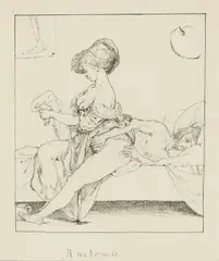 Anatomie by Max Klinger, ink and graphite on paper, sold Mar 2019