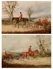 Samuel Henry Gordon Alken, Jr., Going to covert; Returning home (a pair), both oil on board