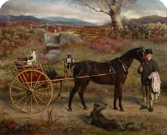 David George Steell, Waiting for master, oil on canvas