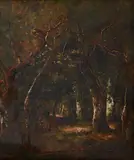 Narcisse Virgile Diaz De La Peña, Morning sun in the forest in Fontainbleau