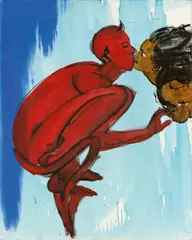 Luciano Castelli, Faust, 1990, Acryl auf Leinwand