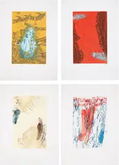 Per Kirkeby, 4 Radierungen für Wittgenstein, 1997, 4-teilig: Aquatinta auf Japanpapier