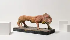 Löwe by Markus Lüpertz, 2014, Bronze, farbig gefasst, sold Nov 2019