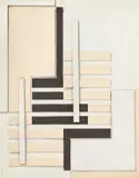 Adolf Fleischmann, #2, 1954, Karton-Collage auf festem Papier