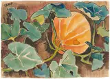 Kürbis by Karl Schmidt-Rottluff, 1948, Aquarell und Tuschpinsel auf festem Papier, sold Jun 2016