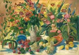 Franz Heckendorf, Blumen- und Früchtestilleben