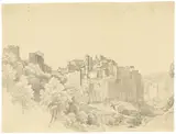 Ansicht von Ariccia. 1830er Jahre by Johann Martin von Rohden, Bleistift, grau laviert, auf Papier, sold Jun 2016