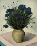 Arthur Segal, Kornblumen in Keramikvase