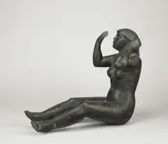 Mädchen mit Spiegel by Gustav Seitz, 1947, Bronze mit schwarzer Patina, sold Jun 2015