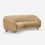 Vladimir Kagan, Tangent sofa, c. 1975, upholstery, painted wood