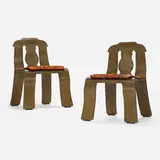 Robert Venturi and Denise Scott Brown, Empire chairs, pair, 1983 / 1985, maple veneer, birch plywood, upholstery