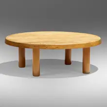 Coffee table, model T02 by Pierre Chapo, 1963, elm, sold Apr 2024
