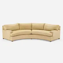 William 'Billy' Haines, Curved sofa, c. 1960, suede upholstery