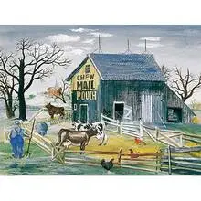 Untitled (Farm) by Aaron Bohrod, gouache on paper, sold May 2001