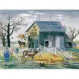 Aaron Bohrod, Untitled (Farm), gouache on paper