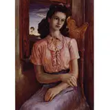 James Britton Gantt, Portrait of a Woman, 1940, tempera on board