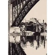 High Bridge by Louis Lozowick, 1928, lithograph on paper, sold Dec 2000
