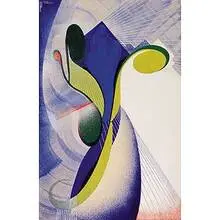 Abstract Composition by Marguerite Hohenberg, c. 1940, gouache on paper, sold Dec 2000