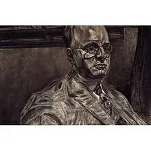 Rudolph Weisenborn, Portrait (possibly C.J.Bulliet), c. 1934, charcoal on paper