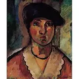 Edgar Yaeger, Portrait With Beret, 1931, oil on linen