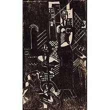 Interior by Marguerite Zorach, 1921, linocut on paper, sold Dec 2000